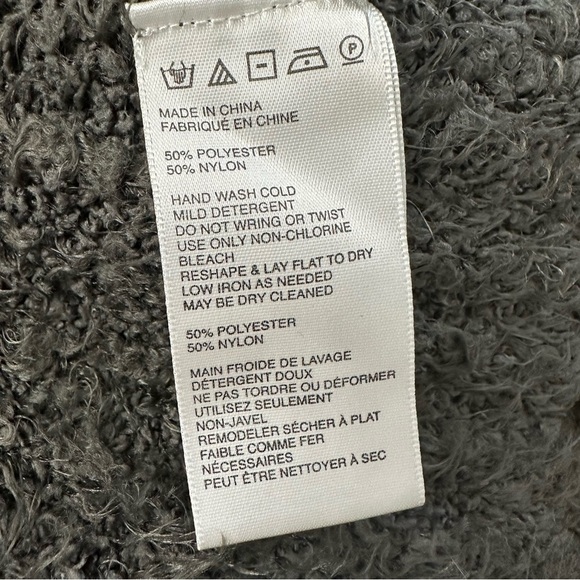 Intimately Free People Ribbed Fuzzy Duster/Robe SZ Medium Grey Bohemian EUC - Picture 5 of 9